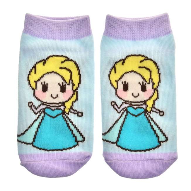 Calcetines infantiles de Elsa celestes, talla 13–18 cm