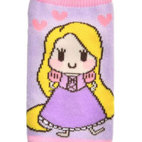 Calcetines tobilleros infantiles Rapunzel morados 13–18
