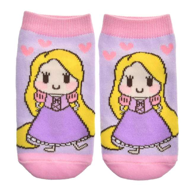 Calcetines tobilleros infantiles Rapunzel morados 13–18
