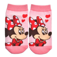 Calcetines tobilleros rosados Minnie para niños, talla 13-18