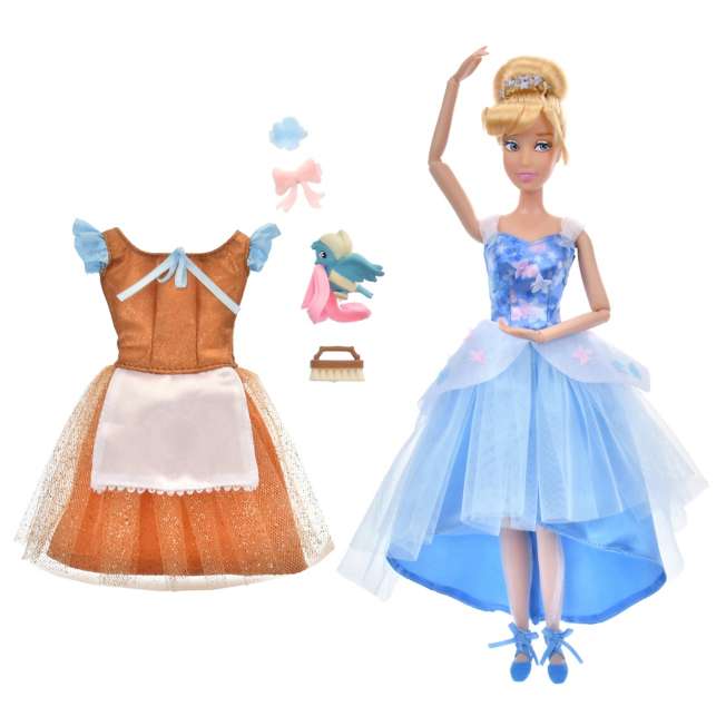 Set de muñeca de Cenicienta y figura de pájaro azul