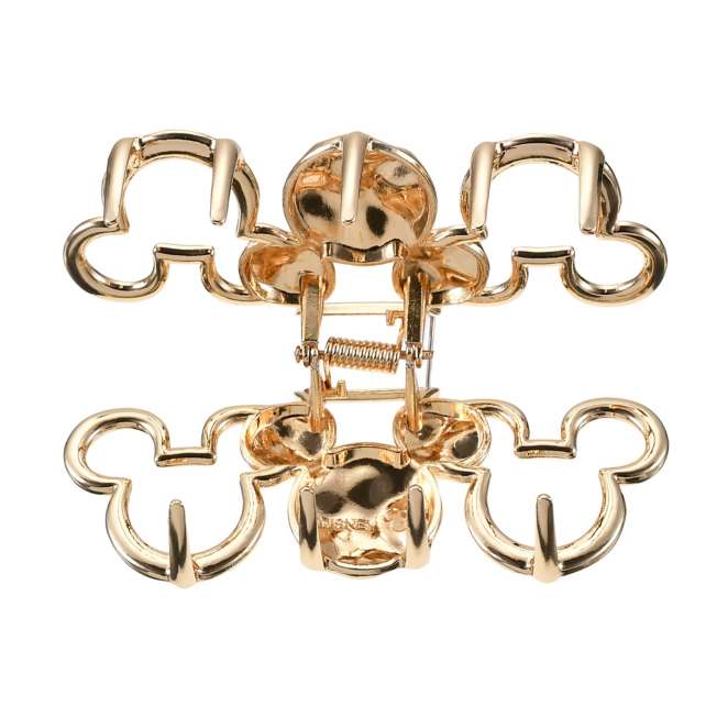 Pinza para el pelo de Mickey con triple ícono metalizado