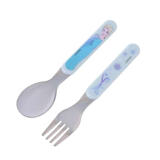 Set infantil de plato y cubiertos de Elsa