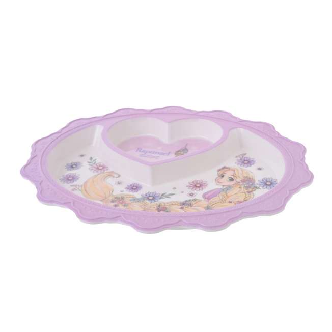 Set de plato infantil con cubiertos de Rapunzel