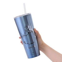 Vaso de acero inoxidable de Cenicienta con bombilla