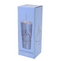 Vaso de acero inoxidable de Cenicienta con bombilla