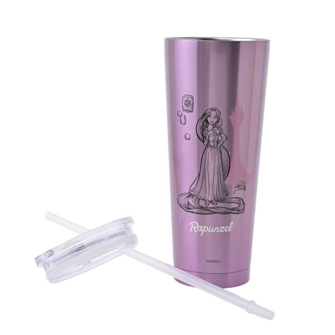 Vaso de acero inoxidable de Rapunzel con bombilla