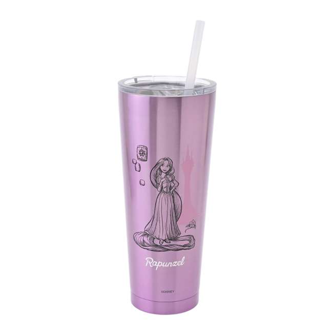 Vaso de acero inoxidable de Rapunzel con bombilla