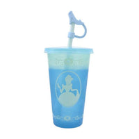 Vaso con bombilla cambia de color de Cenicienta