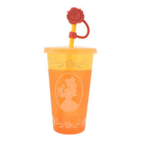 Vaso cambia de color de Belle con bombilla y tapa