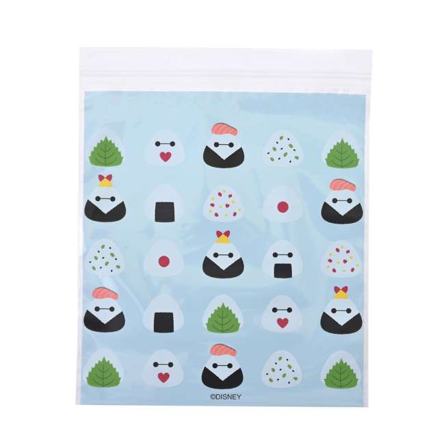Bolsas con cierre de Baymax y diseño de bolitas de arroz