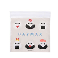 Bolsas con cierre de Baymax y diseño de bolitas de arroz