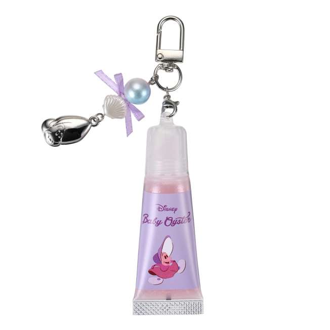 Bálsamo labial rosa con llavero de las ostritas