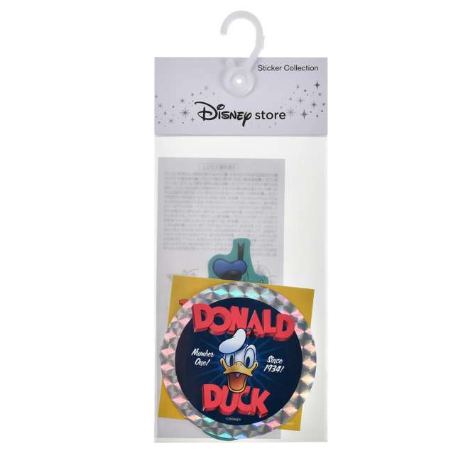 Set de 4 stickers holográficos de Donald Duck
