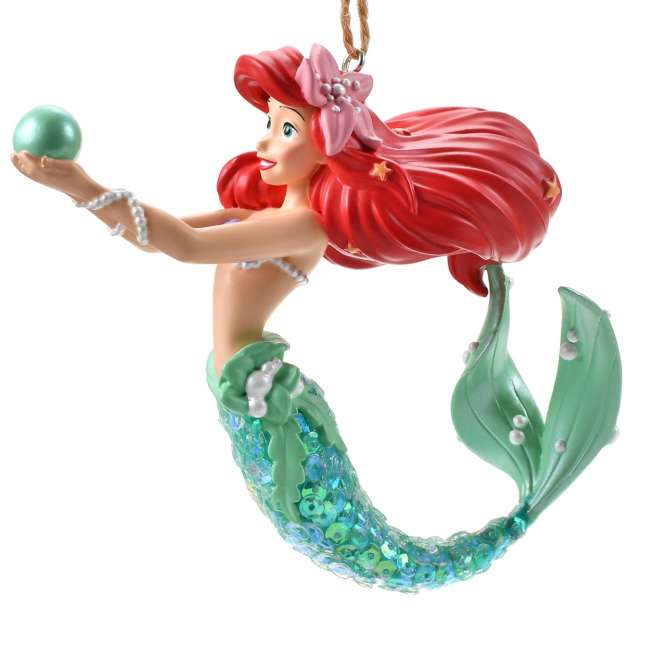 Adorno navideño de Ariel con lentejuelas