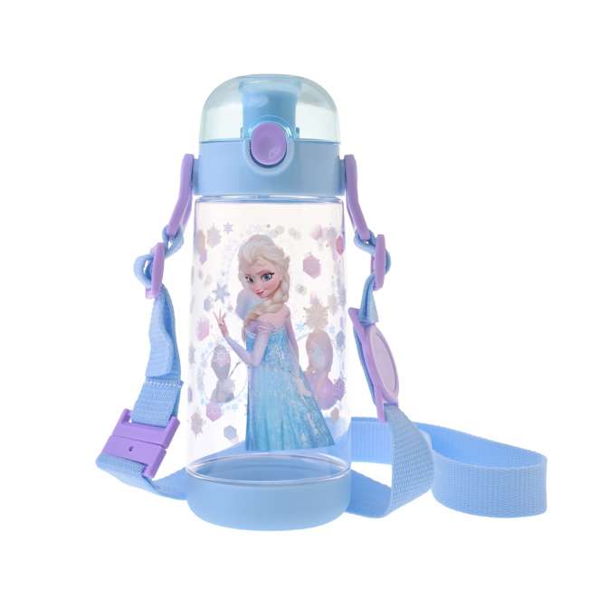 Botella infantil azul de Frozen con correa