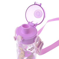 Botella infantil transparente de Rapunzel con correa