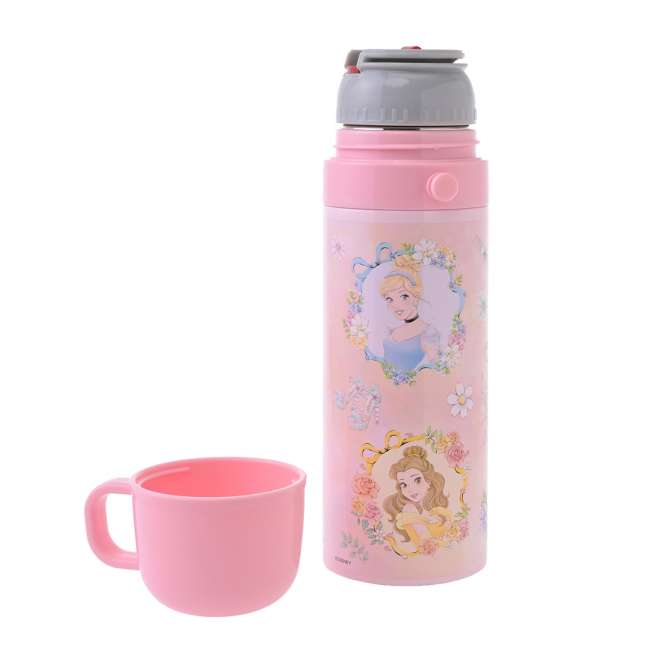 Botella de acero inoxidable 2 en 1 infantil Disney Princess