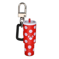 Llavero miniatura de vaso con bombilla de Minnie Mouse