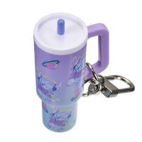 Llavero de Stitch con diseño de vaso con bombilla