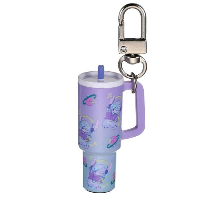 Llavero de Stitch con diseño de vaso con bombilla