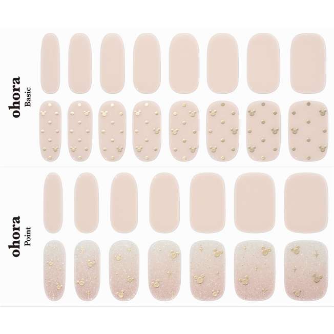 Adhesivos de uñas de gel semicurado Mickey Mouse