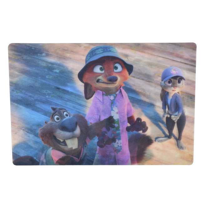 Postal lenticular de Zootopia 2: Nick, Judy y Nibbles