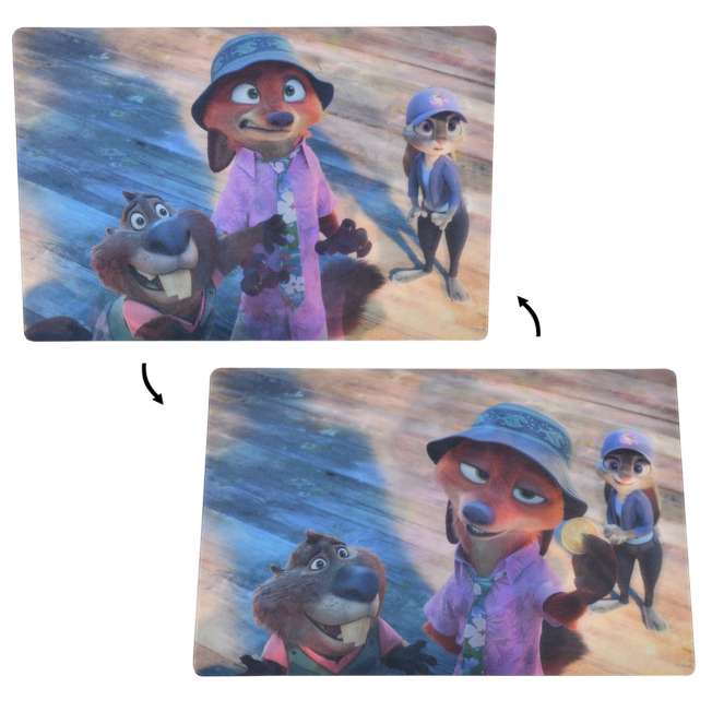 Postal lenticular de Zootopia 2: Nick, Judy y Nibbles