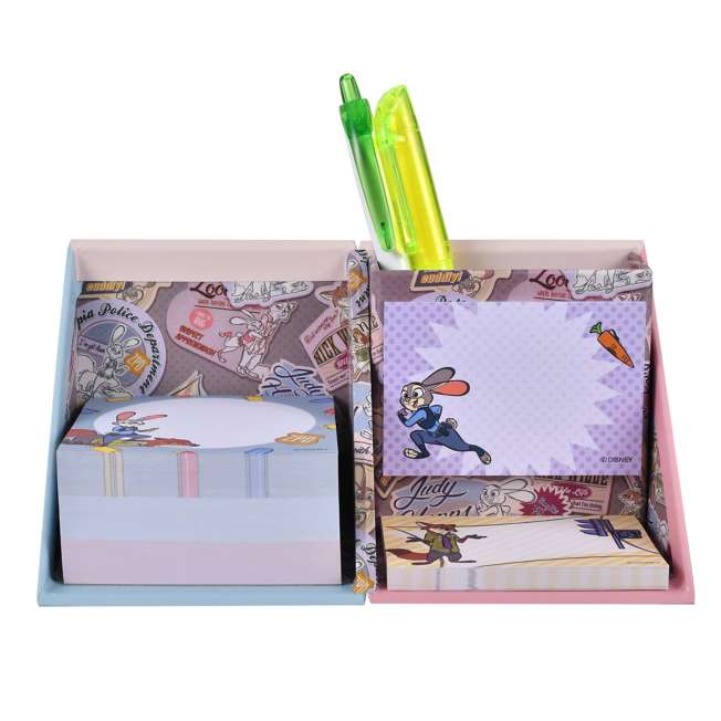 Set de notas adhesivas con Judy Hopps, Nick Wilde y portalápices