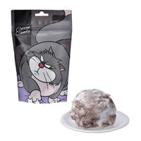Algodón de azúcar de Lucifer, sésamo negro y anko con mantequilla