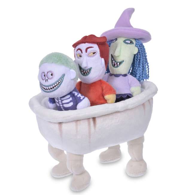 Set de peluches Rock, Shock y Barrel con bañera