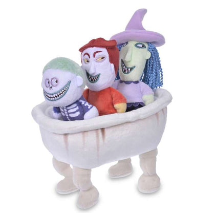 Set de peluches Rock, Shock y Barrel con bañera