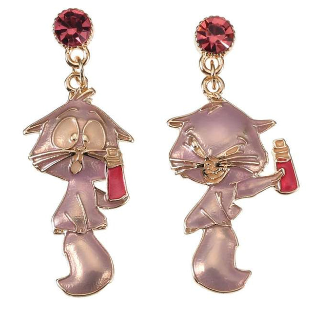 Aros colgantes asimétricos de Yzma Kitty