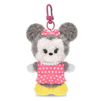 Llavero de peluche plano de Minnie con cuentas perladas