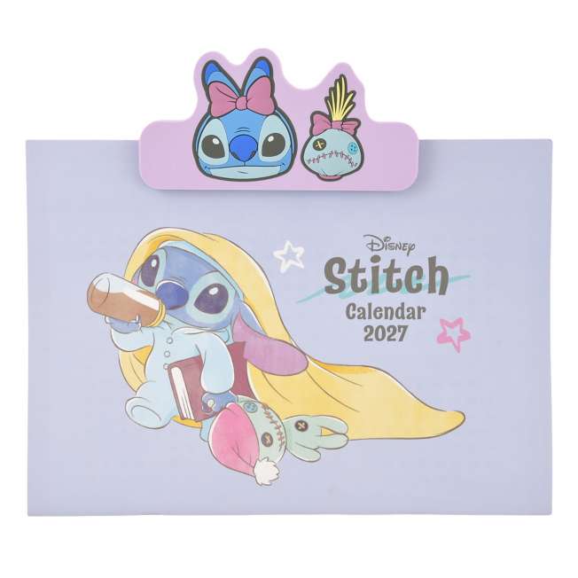 Calendario mural 2027 de Stitch y Scrump con clip