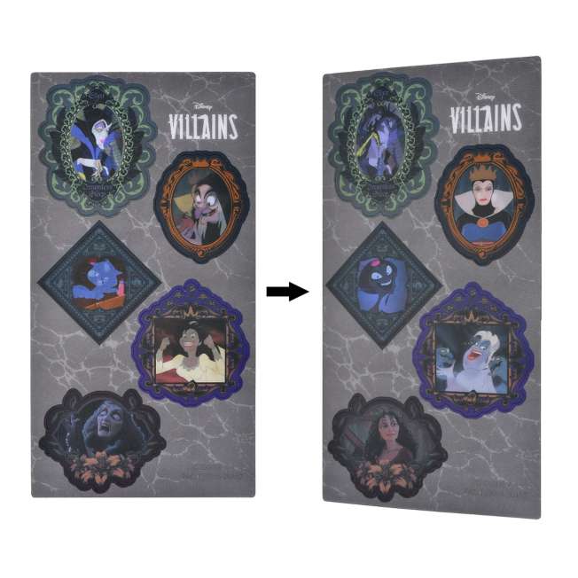Set de 5 stickers lenticulares Disney Villains