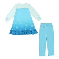 Pijama infantil azul de Elsa estilo vestido (talla 110)