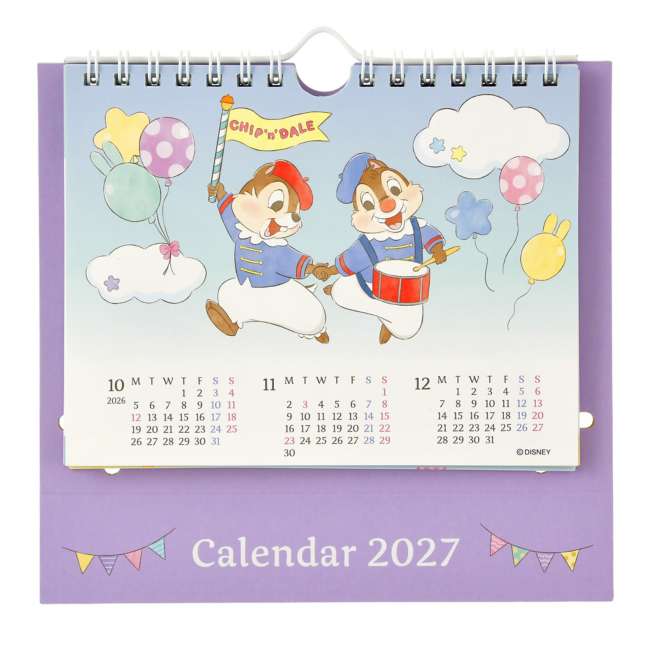 Calendario de escritorio pop-up Chip y Dale 2027