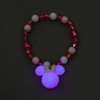 Pulsera infantil de cuentas luminiscentes de Minnie