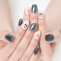 Uñas semicuradas Jack Skellington y Zero