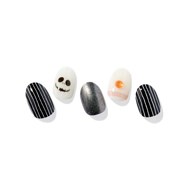 Uñas semicuradas Jack Skellington y Zero