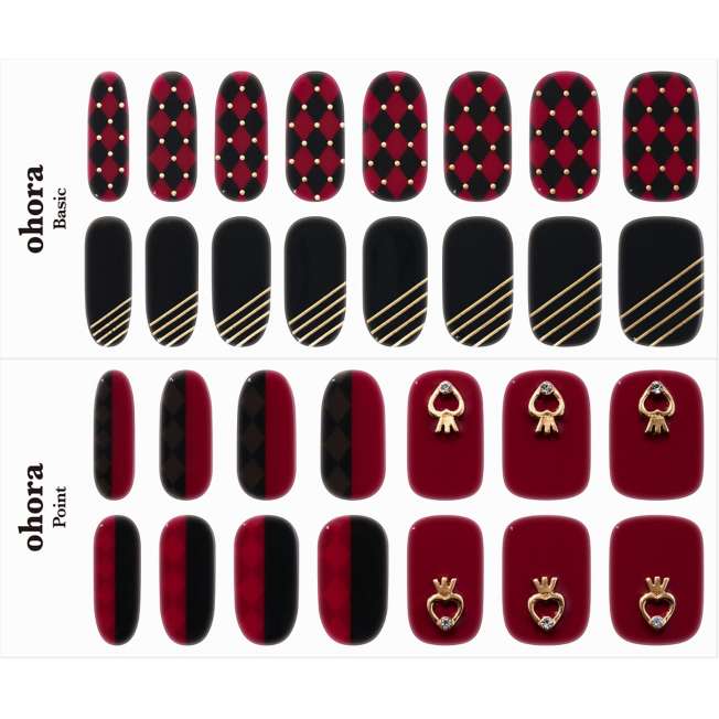 Stickers de uñas semicurados Reina de Corazones