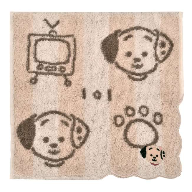 Toalla de mano mini de 101 dálmatas a rayas