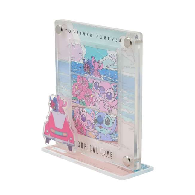 Puzzle y soporte acrílico de Stitch y Angel