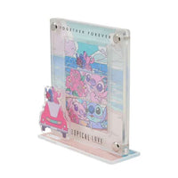 Puzzle y soporte acrílico de Stitch y Angel