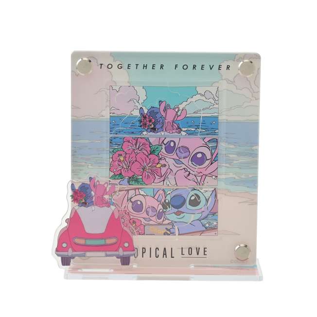 Puzzle y soporte acrílico de Stitch y Angel