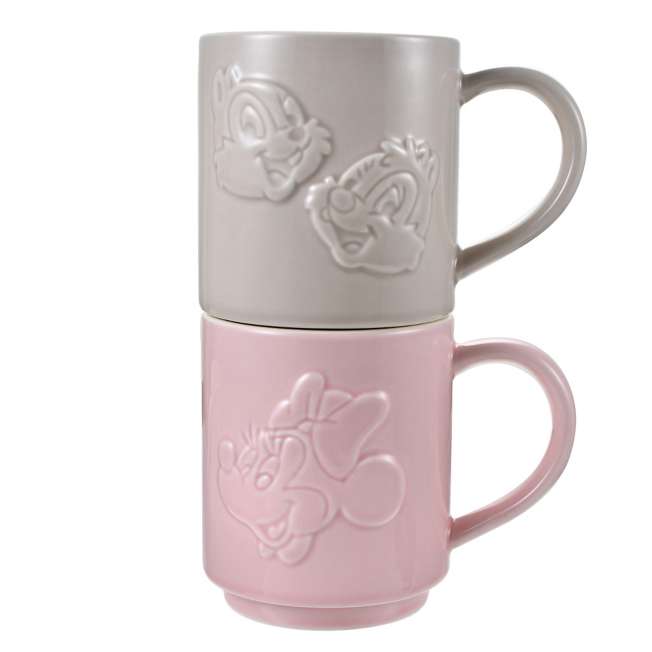 Taza apilable de Chip y Dale con relieve