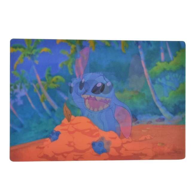 Postal lenticular de Stitch: castillo de arena