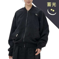 Chaqueta negra luminiscente del Gato de Cheshire