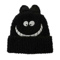 Gorro tejido negro del Gato de Cheshire, talla 58